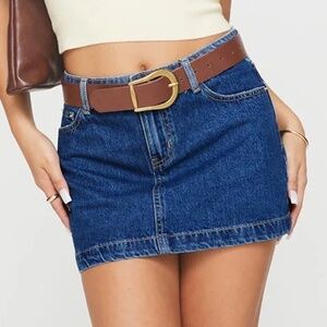 Princess Polly Nickei non-stretch denim Mini Skirt